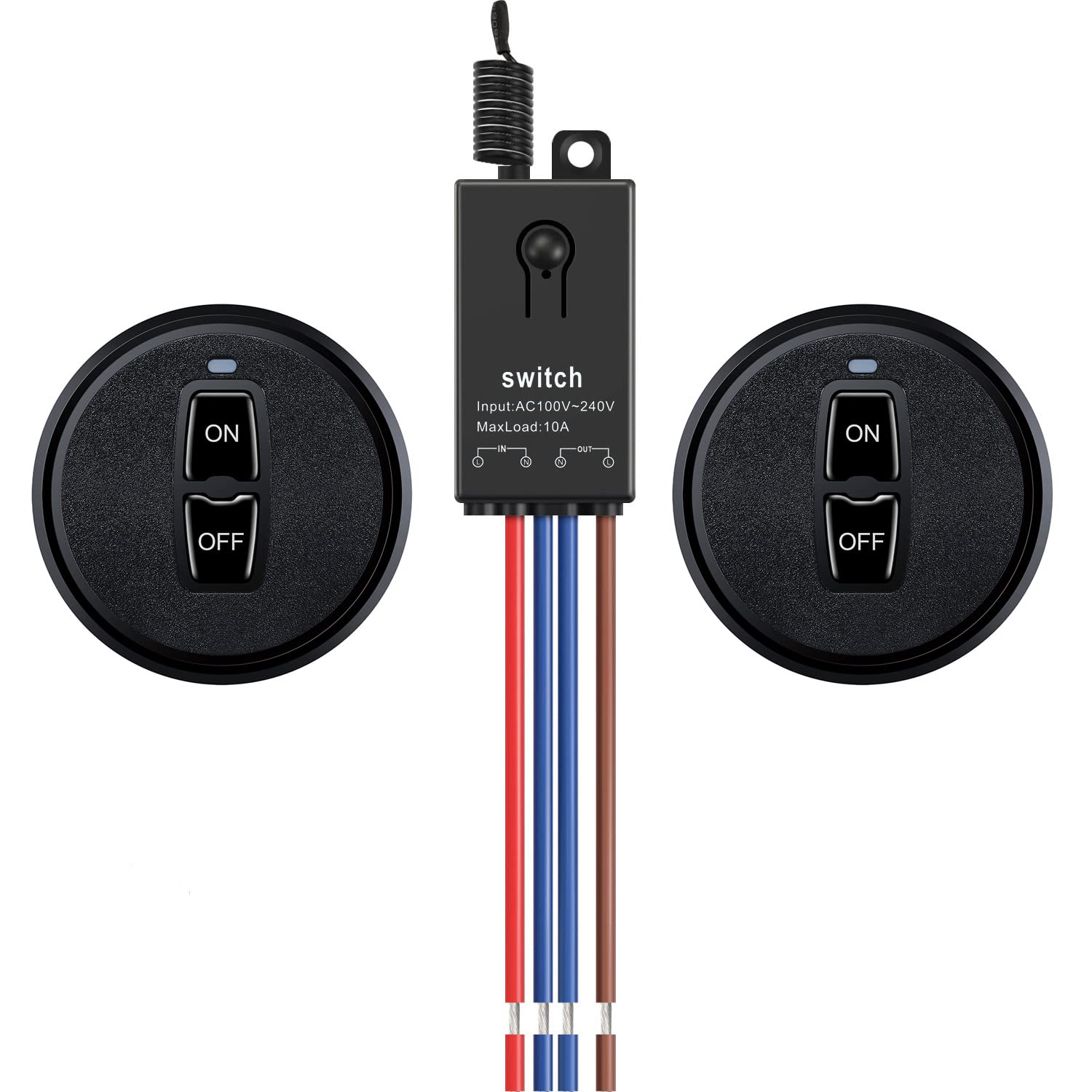 Meskliu Wireless Lights Switch Kit,AC 110V/120V/220V/240V